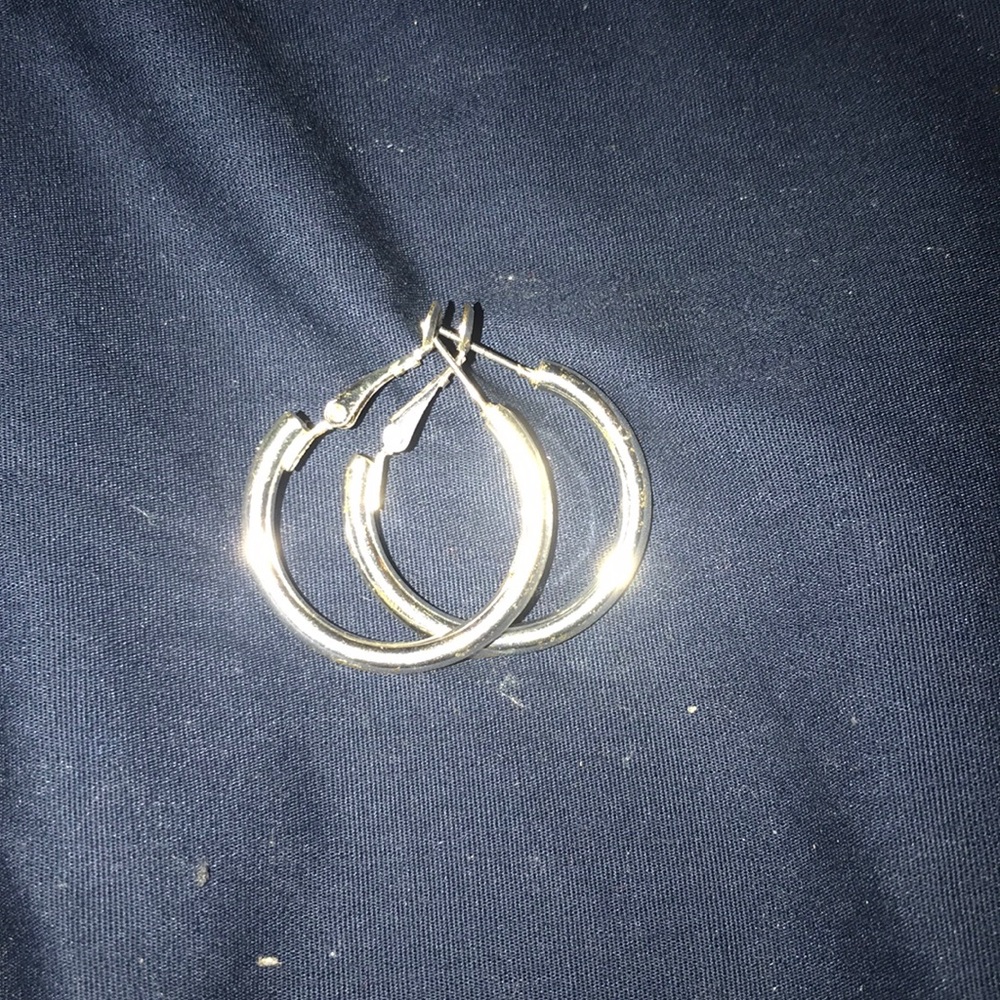 Sliver hoops small